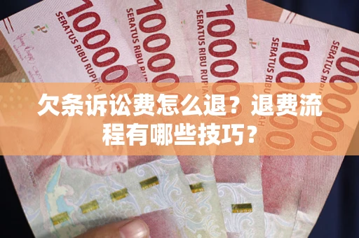 济南欠条诉讼费怎么退？退费流程有哪些技巧？