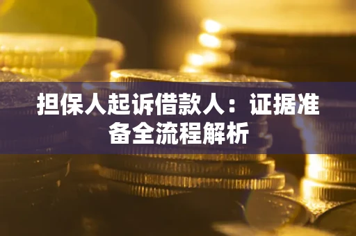 济南担保人起诉借款人：证据准备全流程解析