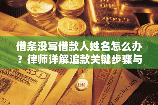 济南借条没写借款人姓名怎么办？律师详解追款关键步骤与证据链构建
