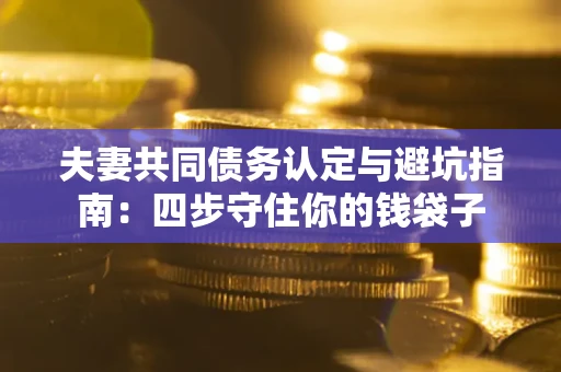 济南夫妻共同债务认定与避坑指南：四步守住你的钱袋子